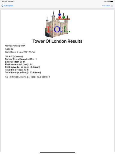 TOL pdf results display page